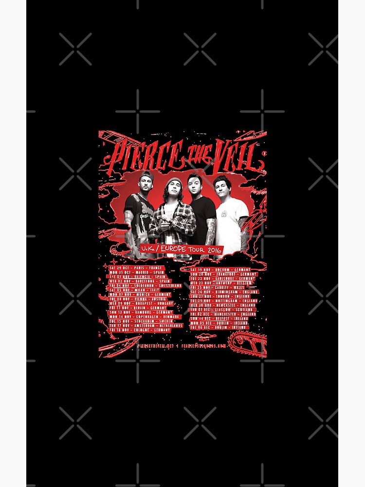 Pierce The Veil Uk Europe Tour 2016 Shower Curtain - Image 2