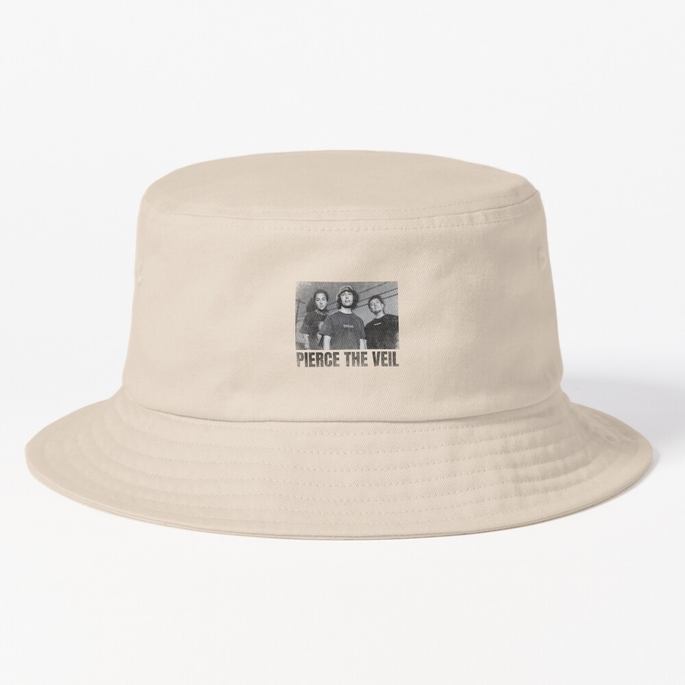 Pierce The Veil Simple Urban Black And White Bucket Hat