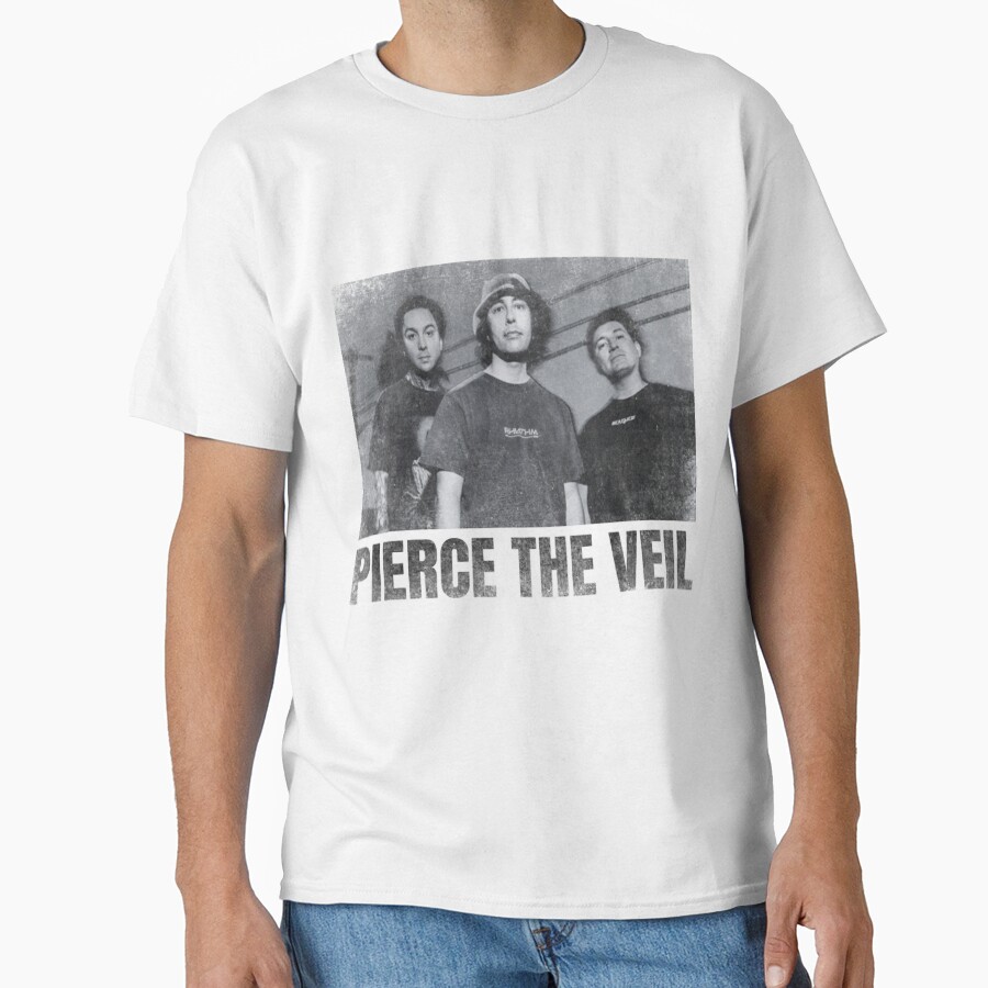 Pierce The Veil Simple Urban Black And White T-shirt