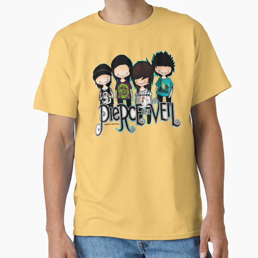 Pierce The Veil Members Chibi Design T-shirt - Image 6