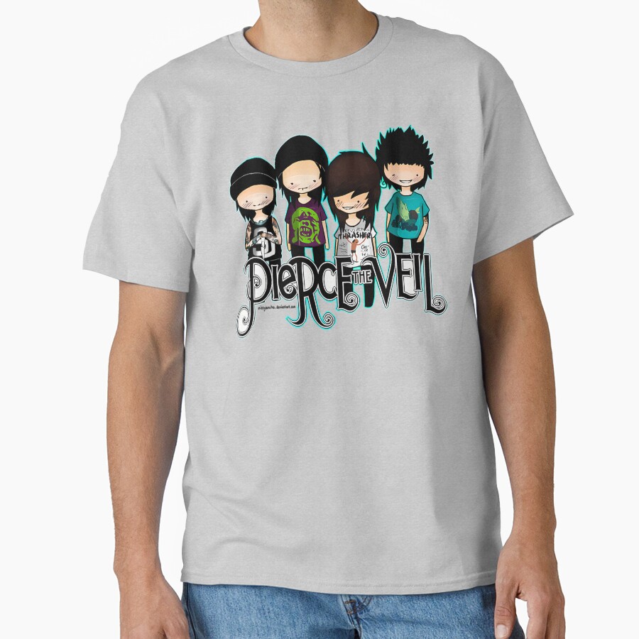 Pierce The Veil Members Chibi Design T-shirt - Image 3