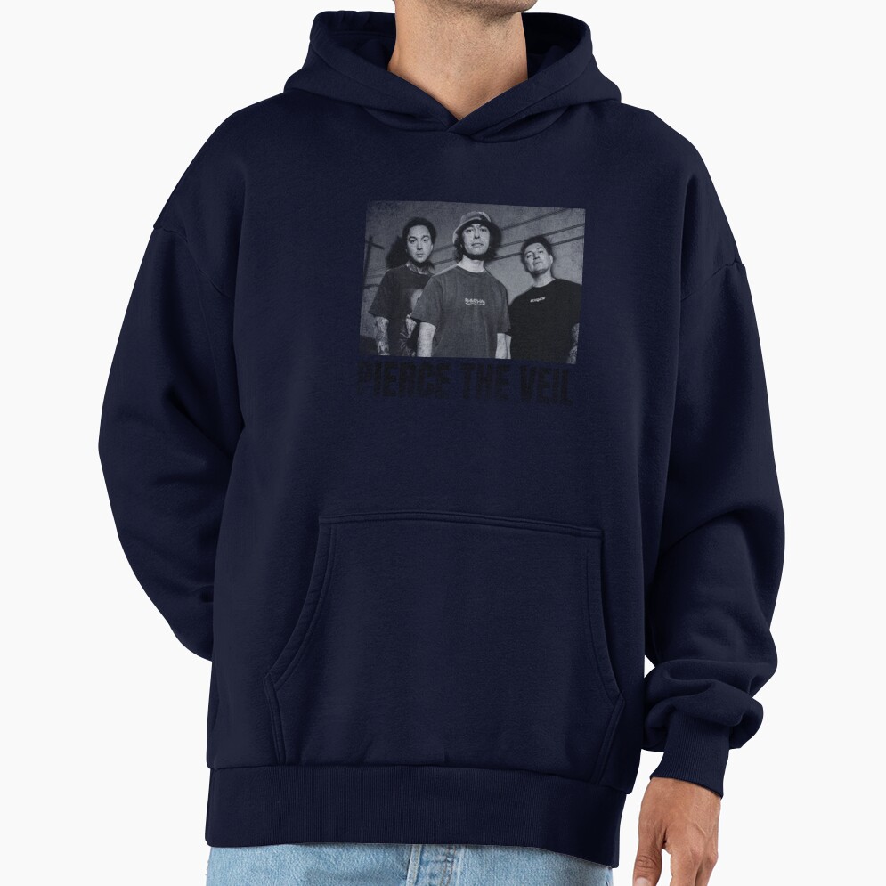 Pierce The Veil Simple Urban Black And White Hoodie - Image 5