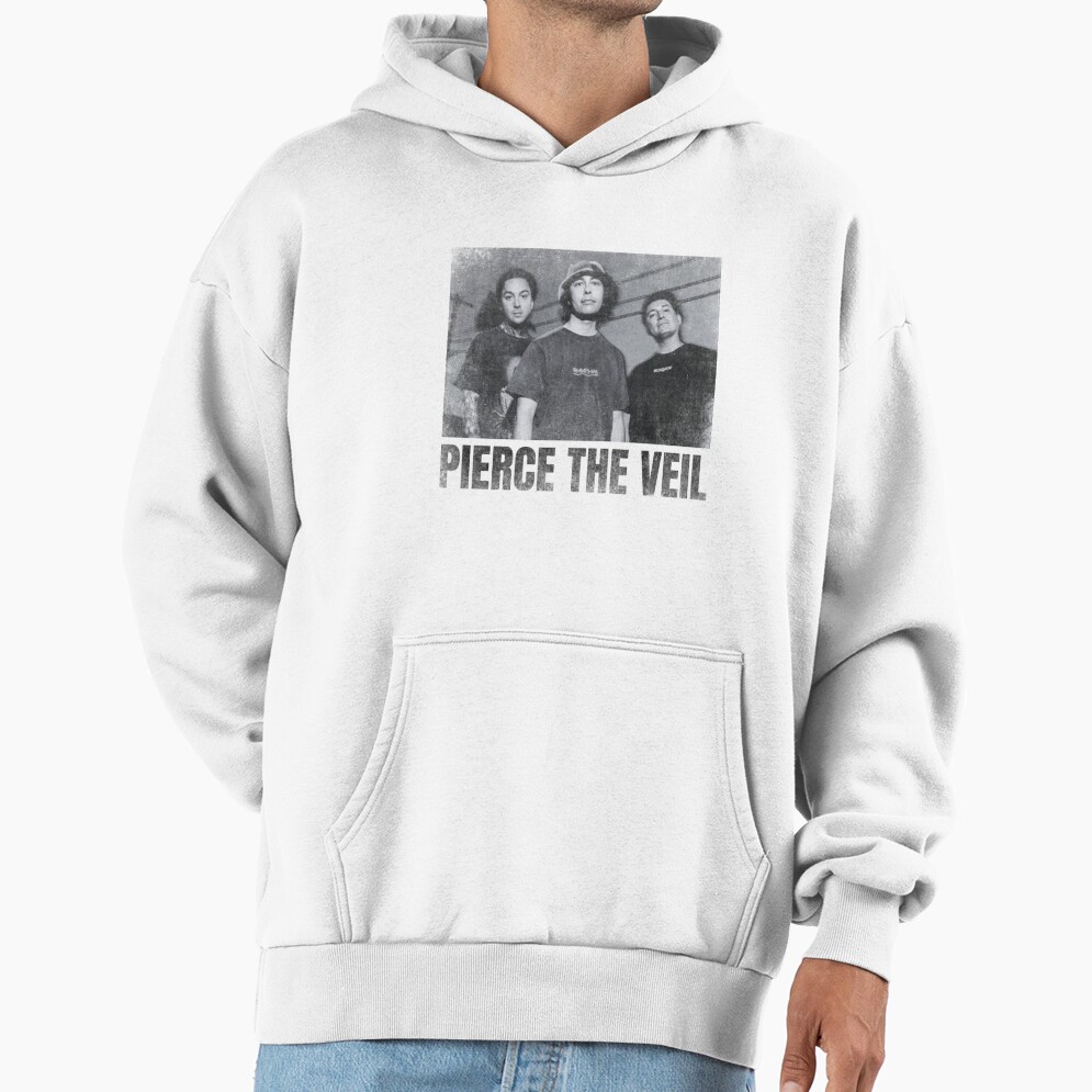 Pierce The Veil Simple Urban Black And White Hoodie