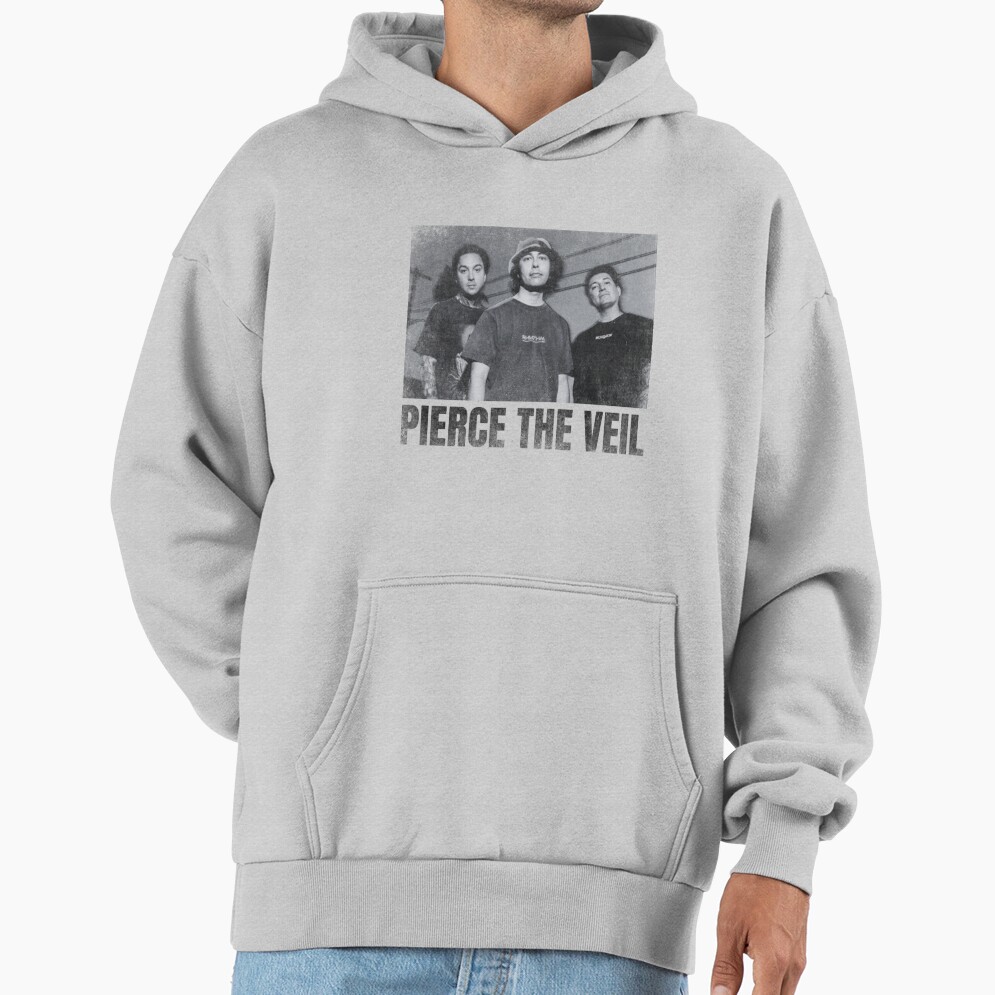 Pierce The Veil Simple Urban Black And White Hoodie - Image 4
