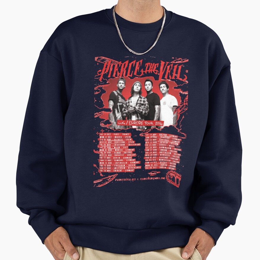 Pierce The Veil Uk Europe Tour 2016 Sweatshirt - Image 5
