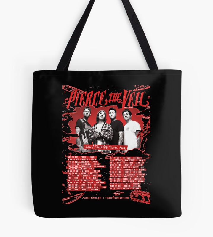 Pierce The Veil Uk Europe Tour 2016 Tote Bag