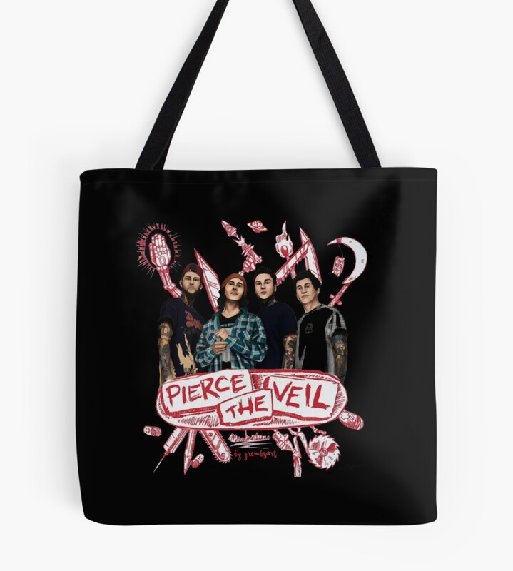 Hot Design Band Pierce The Veil Colorful Tote Bag