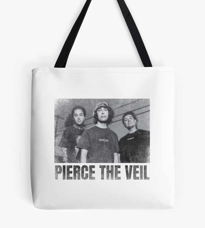 Pierce The Veil Simple Urban Black And White Tote Bag