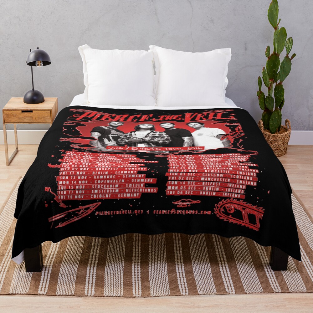Pierce The Veil Uk Europe Tour 2016 Throw Blanket