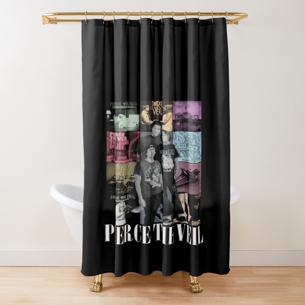 New Design Band Pierce The Veil Vintage 90s Rock Music Shower Curtain