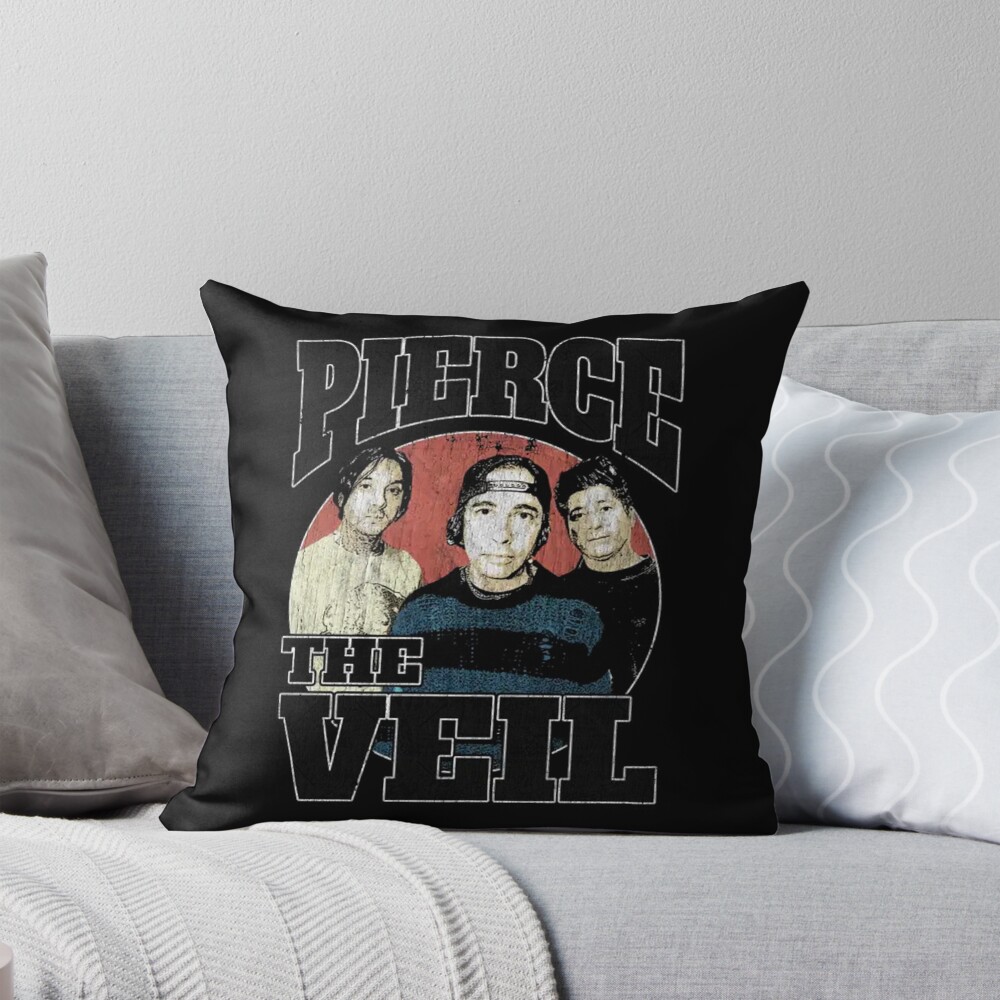 Pierce The Veil 90s Rock Vintage Band Throw Pillow